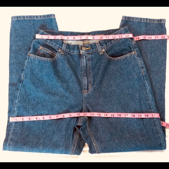 Liz Claiborne vintage med blue wash jeans classic high rise straight leg Sz 10S - Picture 7 of 14